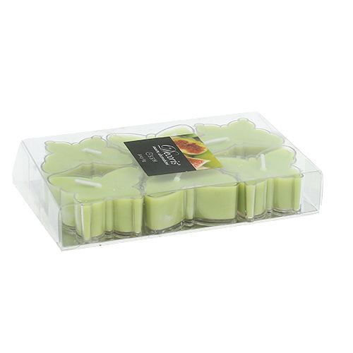 Floristik24 Duftteelicht Mariposa Ø4,8cm H2cm Verde 6pcs