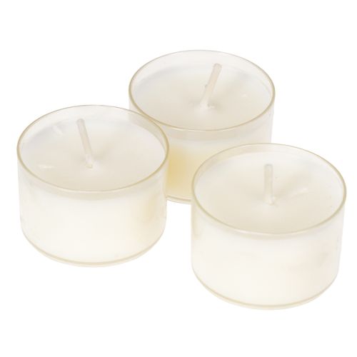 Floristik24 Velas de té con aroma a citronela para veladas románticas en casa o en el jardín, 25 mm, 7 h, 18 piezas