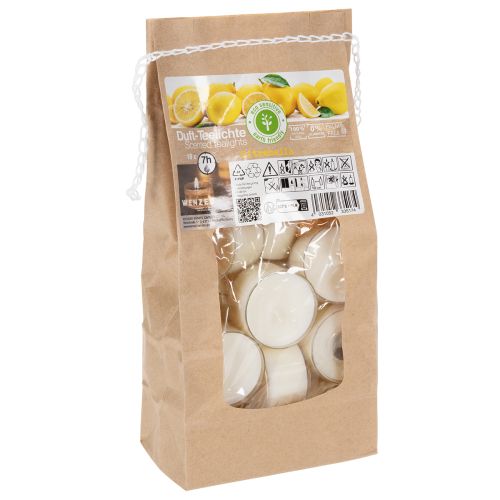 Artículo Velas de té con aroma a citronela para veladas románticas en casa o en el jardín, 25 mm, 7 h, 18 piezas