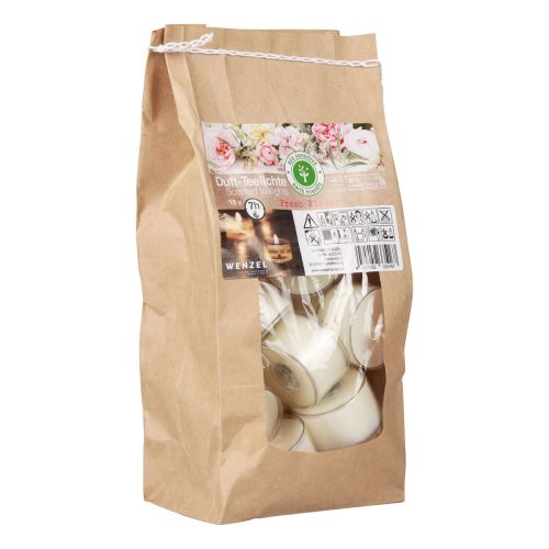 Artículo Velas de té aromáticas Fresh Flower velas de té aromáticas blanco Ø25cm 7h 18 piezas