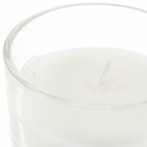 Floristik24 Vela perfumada en vaso blanco vainilla Ø8cm H10.5cm