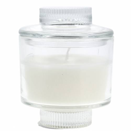 Floristik24 Vela perfumada en vaso blanco vainilla Ø8cm H10.5cm