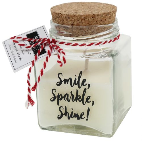 Floristik24 Cera perfumada en un vaso Smile, Sparkle, Shine!