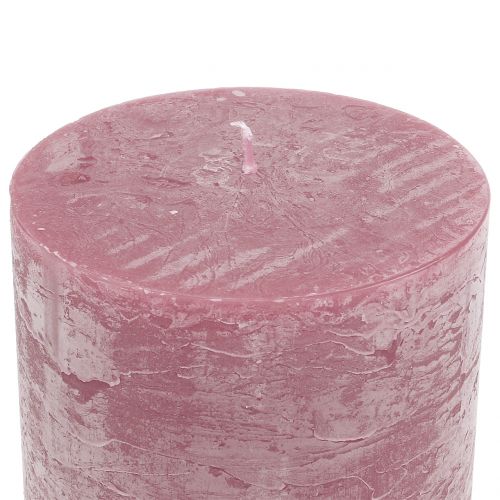 Artículo Velas lisas rosa viejo 50x100mm 4uds