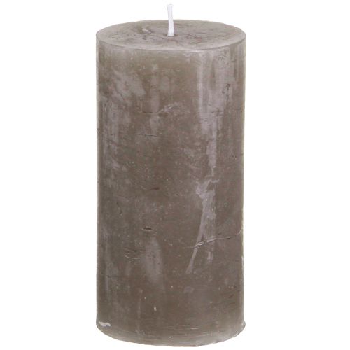 Floristik24 Velas de colores lisos velas de pilar marrón 50×100mm 4 piezas