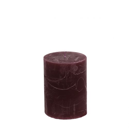 Velas color liso burdeos 60x80mm 4uds
