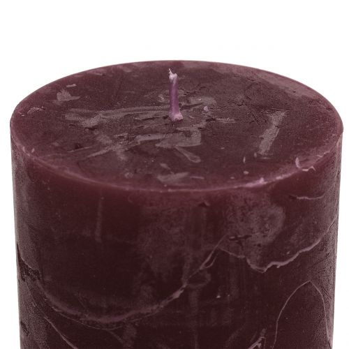 Artículo Velas color liso burdeos 60x80mm 4uds