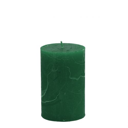 Floristik24 Velas lisas verde oscuro 60x100mm 4uds