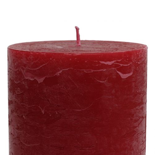 Artículo Velas de colores lisos rojo oscuro 85x120mm 2uds