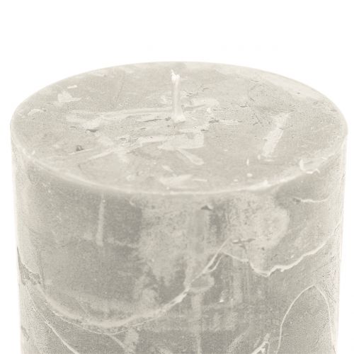 Artículo Velas unicolor gris 60x80mm 4ud