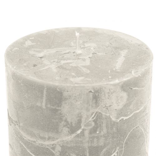 Artículo Velas color liso gris 60x80mm 4uds