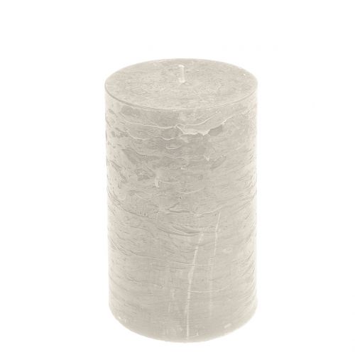 Velas unicolor gris 85x150mm 2ud