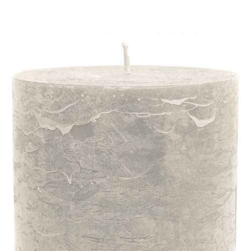 Artículo Velas unicolor gris 85x150mm 2ud