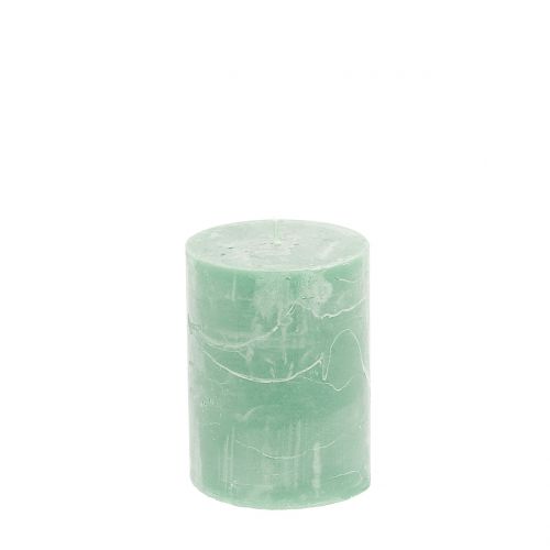 Velas unicolor verde claro 60x80mm 4 piezas