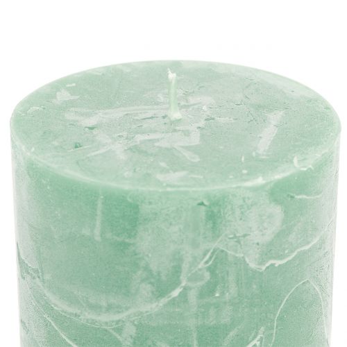 Artículo Velas unicolor verde claro 60x80mm 4 piezas