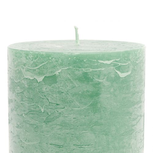 Artículo Velas color liso verde claro 85x150mm 2uds