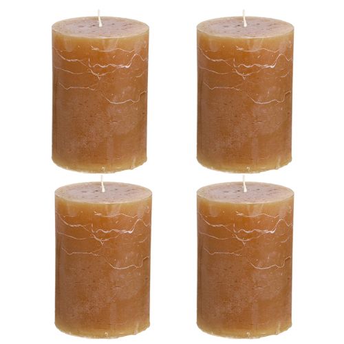 Artículo Velas de colores lisos velas de pilar caramelo 70×100mm 4 piezas