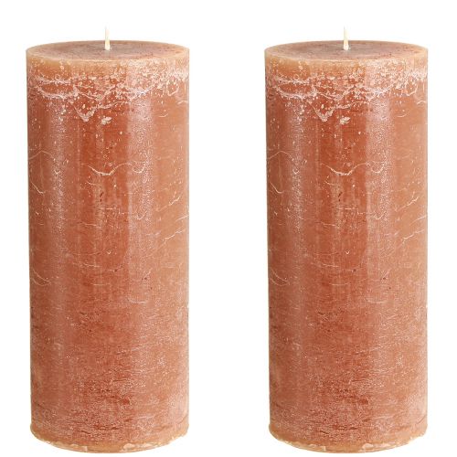 Artículo Velas de colores lisos velas de pilar caramelo 85×200mm 2 piezas