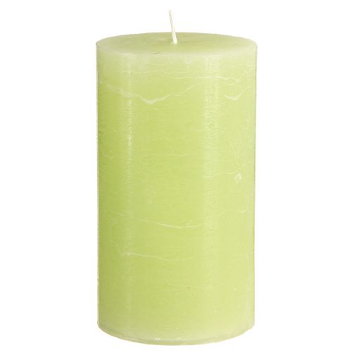 Velas lisas verde lima Velas de pilar 85×150mm 2 piezas