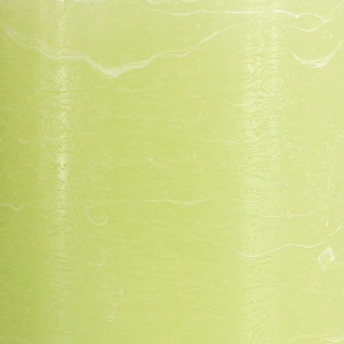 Artículo Velas lisas verde lima Velas de pilar 85×150mm 2 piezas