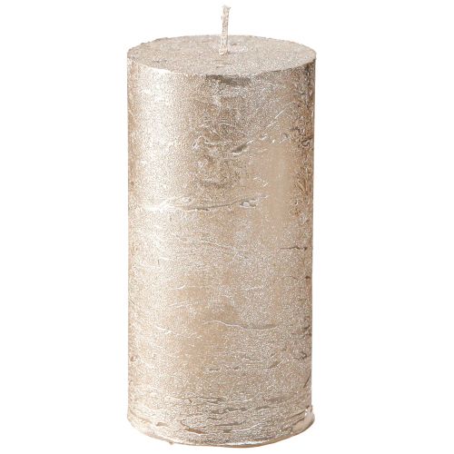 Velas de color liso platino 50x100mm 4 uds