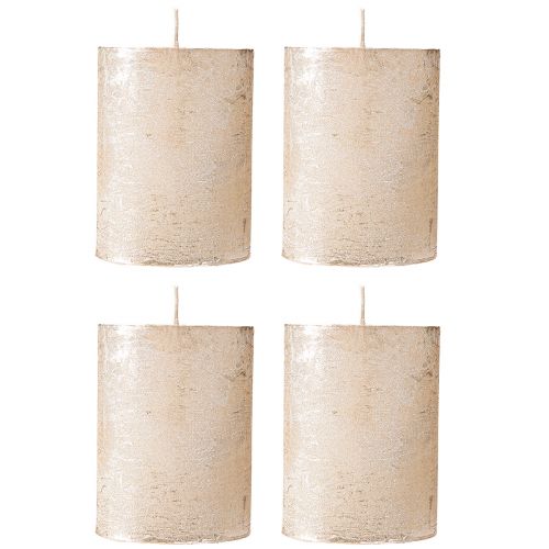 Artículo Velas color sólido platino 60x80mm 4uds