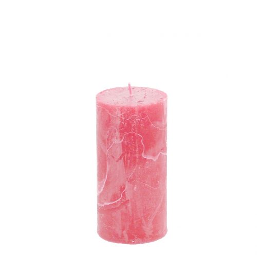 Floristik24 Velas de colores lisos rosa 50x100mm 4uds