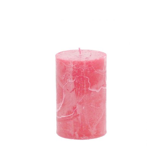 Floristik24 Velas de colores lisos rosa 60x100mm 4uds