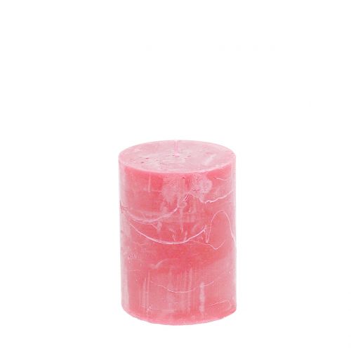Velas de colores lisos rosa 60x80mm 4uds