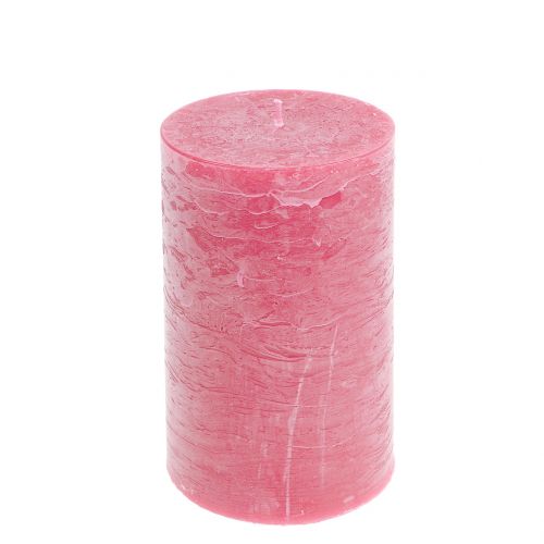 Velas color liso rosa 85x150mm 2uds