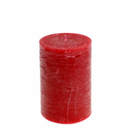 Floristik24 Velas unicolor rojo 70x120mm 4 piezas