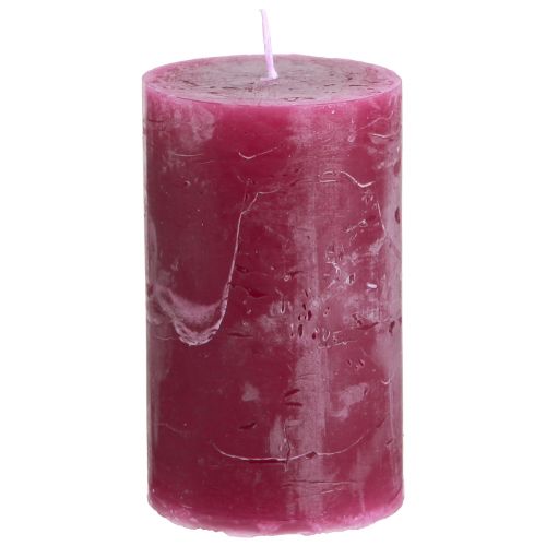 Floristik24 Velas de color liso velas de pilar Berry 60x100mm 4 piezas