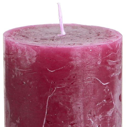 Floristik24 Velas de color liso velas de pilar Berry 60x100mm 4 piezas