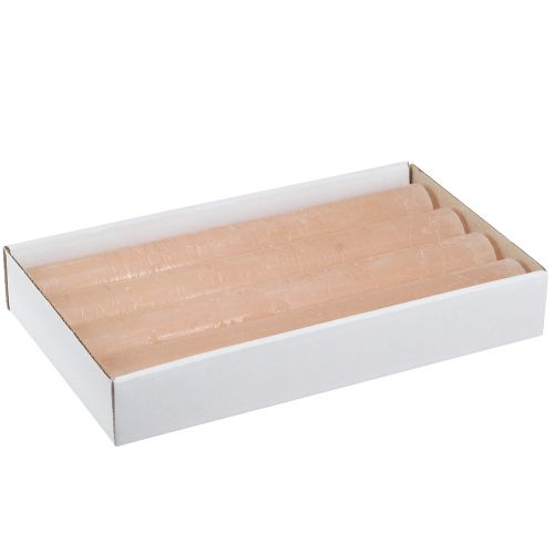 Floristik24 Velas de mesa de color liso albaricoque 34x240mm 4 piezas