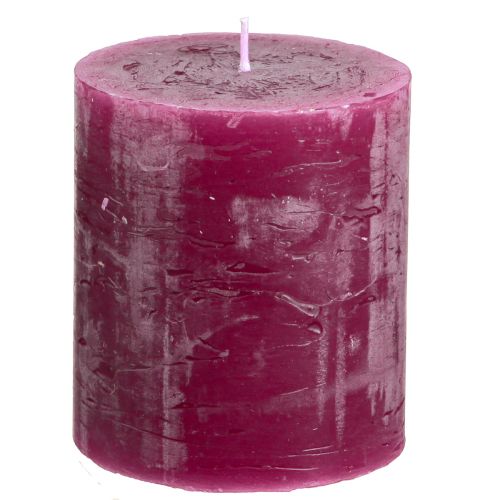 Velas de colores lisos Velas tipo baya violeta 70×80mm 4 piezas