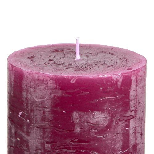 Artículo Velas de colores lisos Velas tipo baya violeta 70×80mm 4 piezas