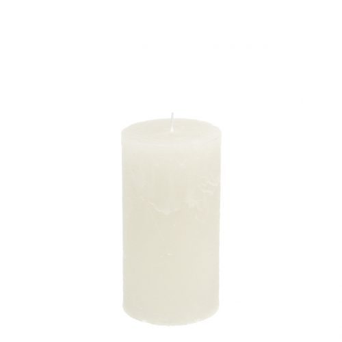 Velas unicolor blanco 50x100mm 4uds