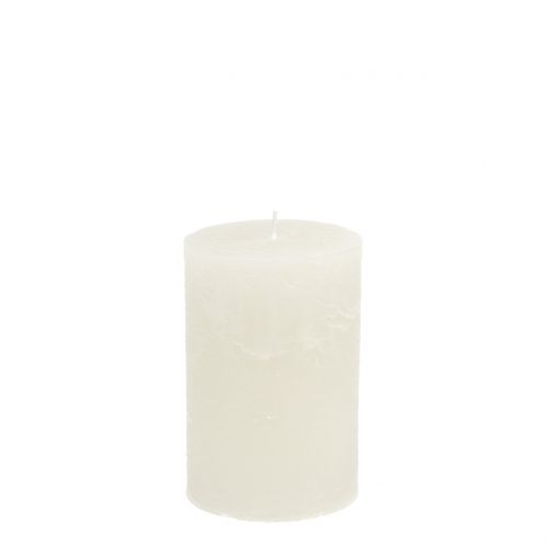 Floristik24 Velas unicolor blanco 60x80mm 4ud