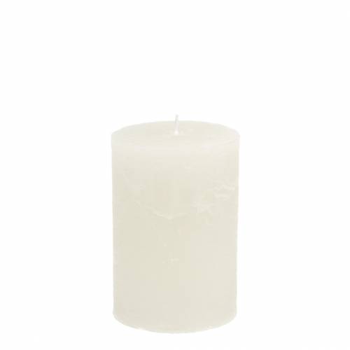 Floristik24 Velas unicolor blanco 70x100mm 4uds