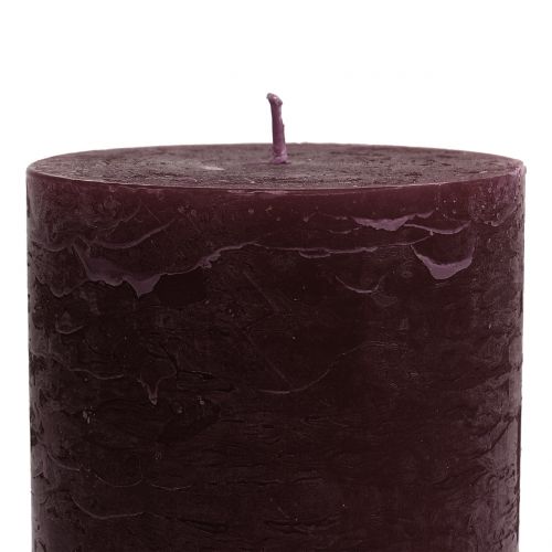 Artículo Velas color liso burdeos 85x150mm 2uds