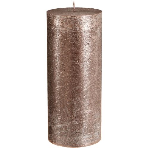 Velas de pilar de color liso cobre 85mmx200mm 2 piezas