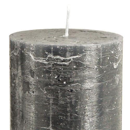 Artículo Velas de pilar lisas en antracita 85x200mm 2 piezas