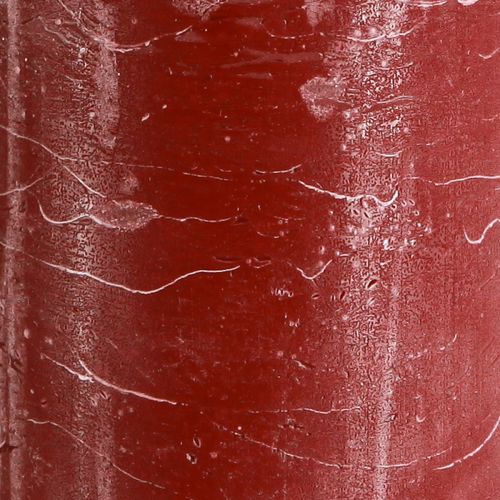 Artículo Velas de pilar lisas rojo oscuro 85x200mm 2 piezas