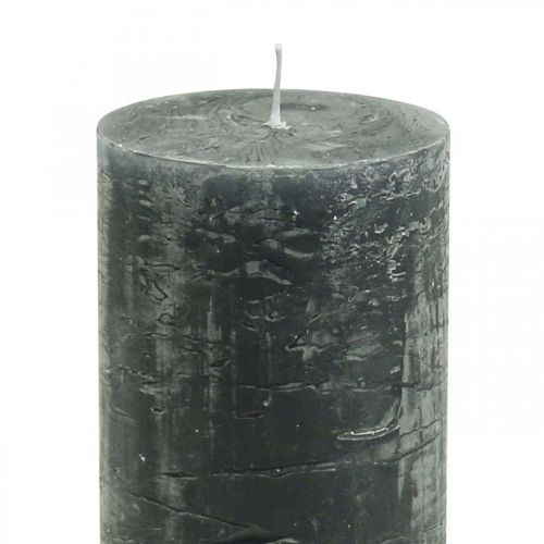 Artículo Velas de pilar antracita de color liso 60×100mm 4 piezas
