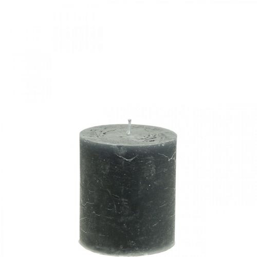 Artículo Velas de pilar antracita de color liso 70×80mm 4 piezas