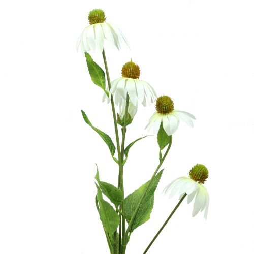 Floristik24 Flor de equinácea blanca artificial 90cm