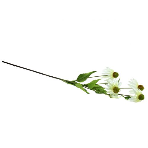 Artículo Flor de equinácea blanca artificial 90cm