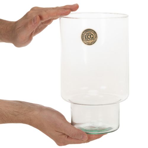 Recipiente cilíndrico de vidrio Eco Glass de 25 cm | Floristik24.es