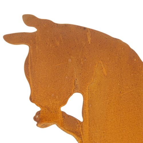 Adorno decorativo de gato de metal oxidado, decoración de óxido para colgar, 24,5 cm | Floristik24.es