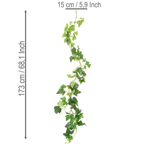 Guirnalda de hiedra artificial para decoración de habitaciones, 173 cm. | Floristik24.es